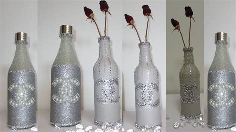 chanel theme wine bottles decoration|DIY Chanel Bottle Art .